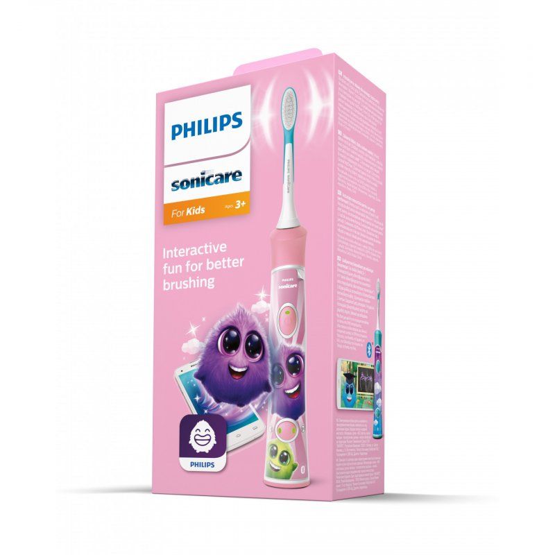 Philips Sonicare For Kids Electric Toothbrush HX6352/42 2 Cleaning Programs Mobile App Color Stickers