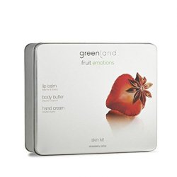 Greenland Skin Care Set Anise Strawberry Creamy Body Butter, Fragrant Lipstick & Natural Hand Lotion