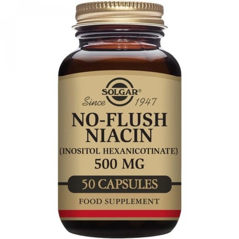 Solgar No-Flush Niacin 500mg 50 VCaps