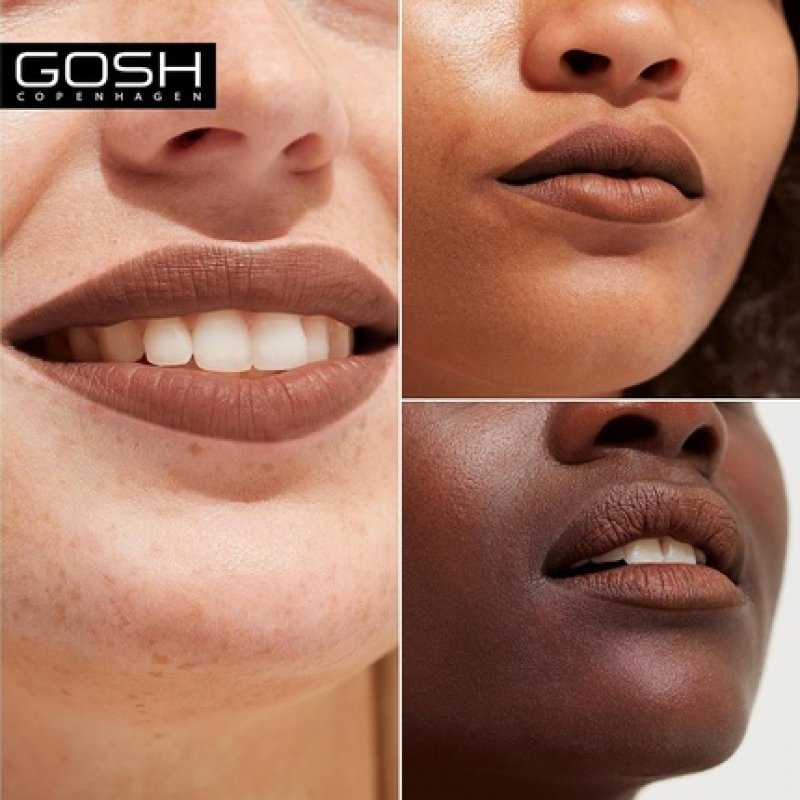 GOSH Luxury Nude Lipstick with Light Sheen Intense Nude Shades 004 Exposed