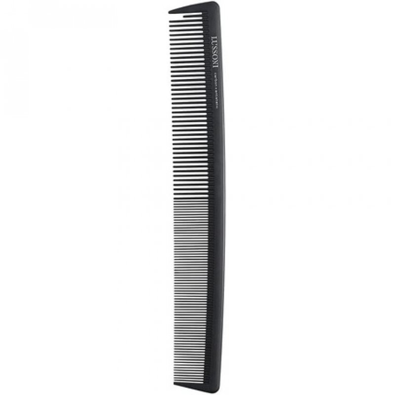 T4B Lussoni Cutting Comb Carbon Haircutting Comb for All Hair Types with Antistatic and Negative Ions, Coarse and Fine