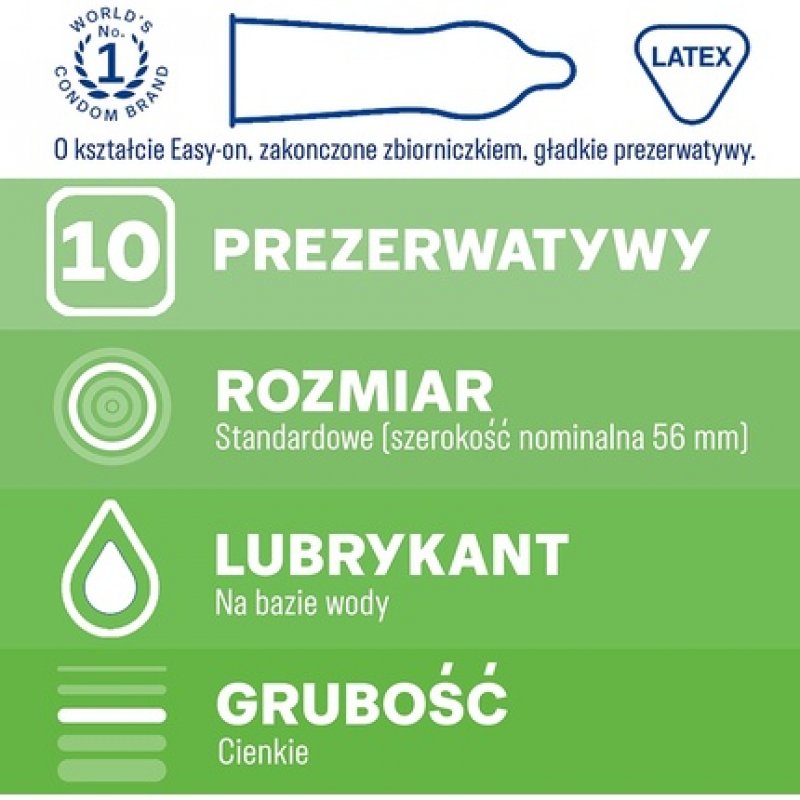 Durex Naturals Natural Latex Condoms with Water-Based Natural Ingredient Lubricant 10 Count