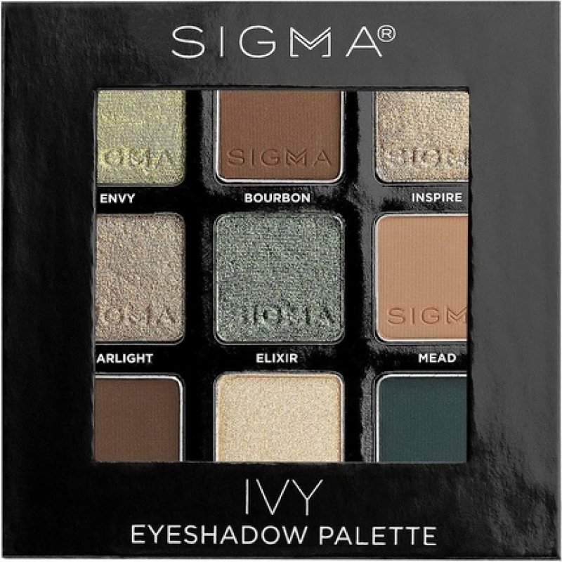 Sigma Beauty On-the-Go Eyeshadow Palette Ivy 9 Bold Eyeshadow Shades in Matte Shimmer and Metallic Finishes Highly