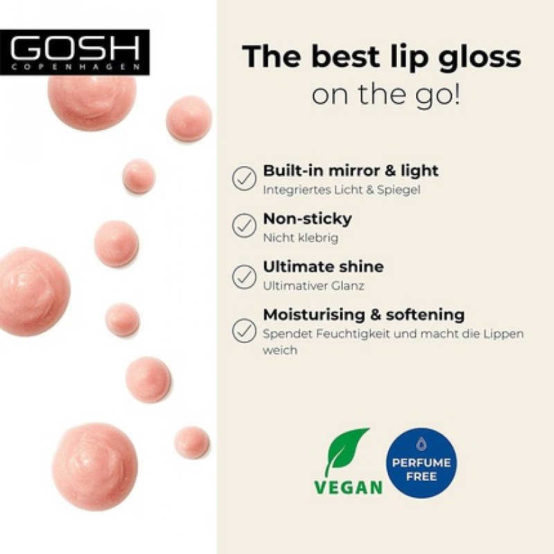 GOSH COPENHAGEN Lumi Lips Lip Gloss 6ml - 002 BTW By The Way