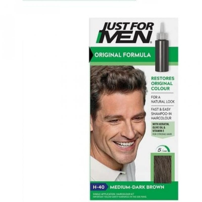 Just For Men H40 Medium Dark Brown Hair Color 60ml