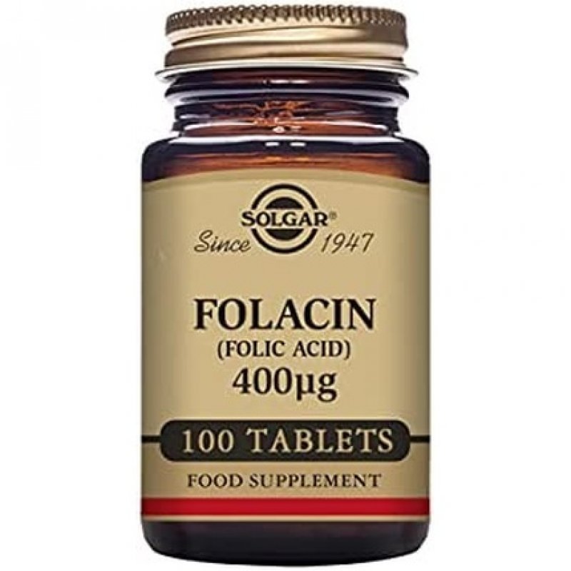 Solgar Folacin 400µg Tablets Supports Maternal Tissue Growth - 100 Count