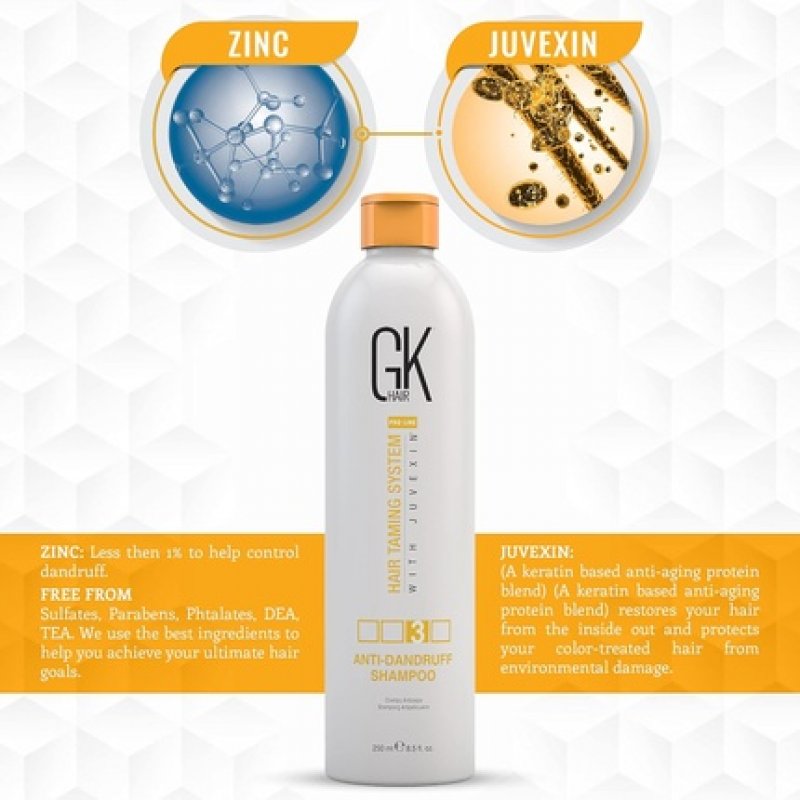 GK HAIR Global Keratin Anti Dandruff Shampoo 8.5 Fl Oz/250ml