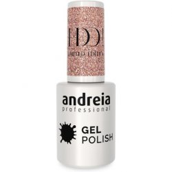 Andreia Professional Semi-Permanent Nail Gel Polish I DO Limited Collection Colour ID1 Pink Silver and Gold Glitter