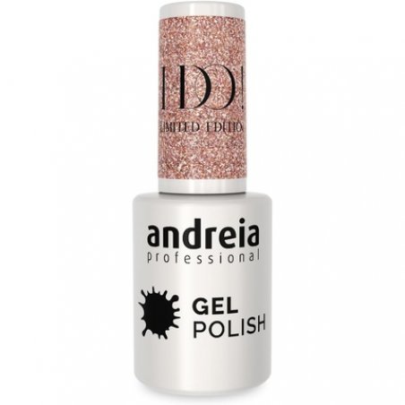Andreia Professional Semi-Permanent Nail Gel Polish I DO Limited Collection Colour ID1 Pink Silver and Gold Glitter