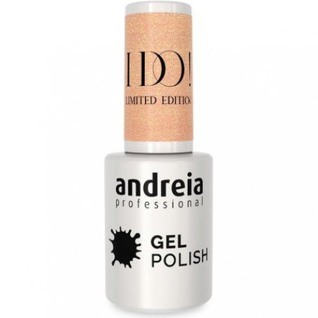 Andreia Professional Semi-Permanent Nail Gel Polish I DO Limited Collection Colour ID3 Champagne Nude with Gold