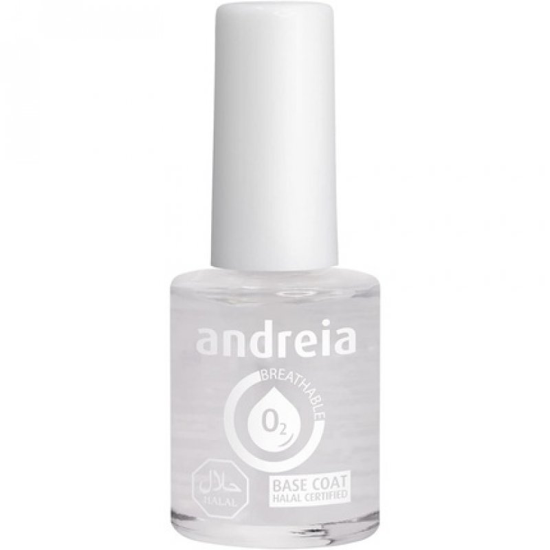 Andreia Halal Breathable Nail Polish Base Coat Glossy Vegan and Cruelty-Free 10.5ml