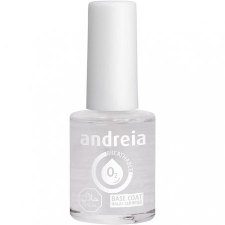 Andreia Halal Breathable Nail Polish Base Coat Glossy Vegan and Cruelty-Free 10.5ml