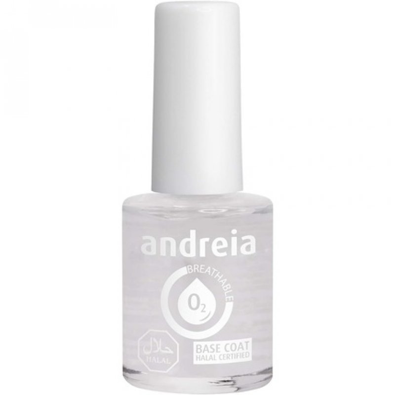 Andreia Halal Breathable Nail Polish Base Coat Glossy Vegan and Cruelty-Free 10.5ml