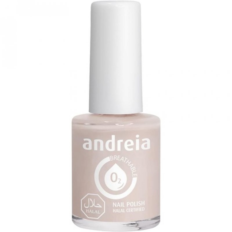 Andreia Halal Breathable Nail Polish Glossy Vegan and Cruelty-Free Colour B24 Light Nude 10.5ml