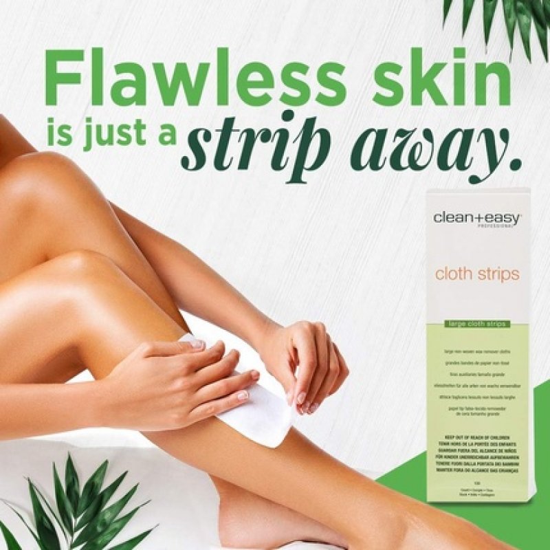 Clean Easy Large Cloth Strips for Full Body Hair Removal Treatment 3x9 inches