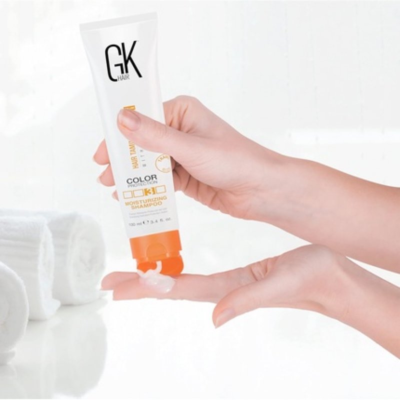 GK HAIR Global Keratin Moisturizing Shampoo 100ml/3.4 Fl Oz for Color Treated Dry Damaged Curly Frizzy Hair - Paraben