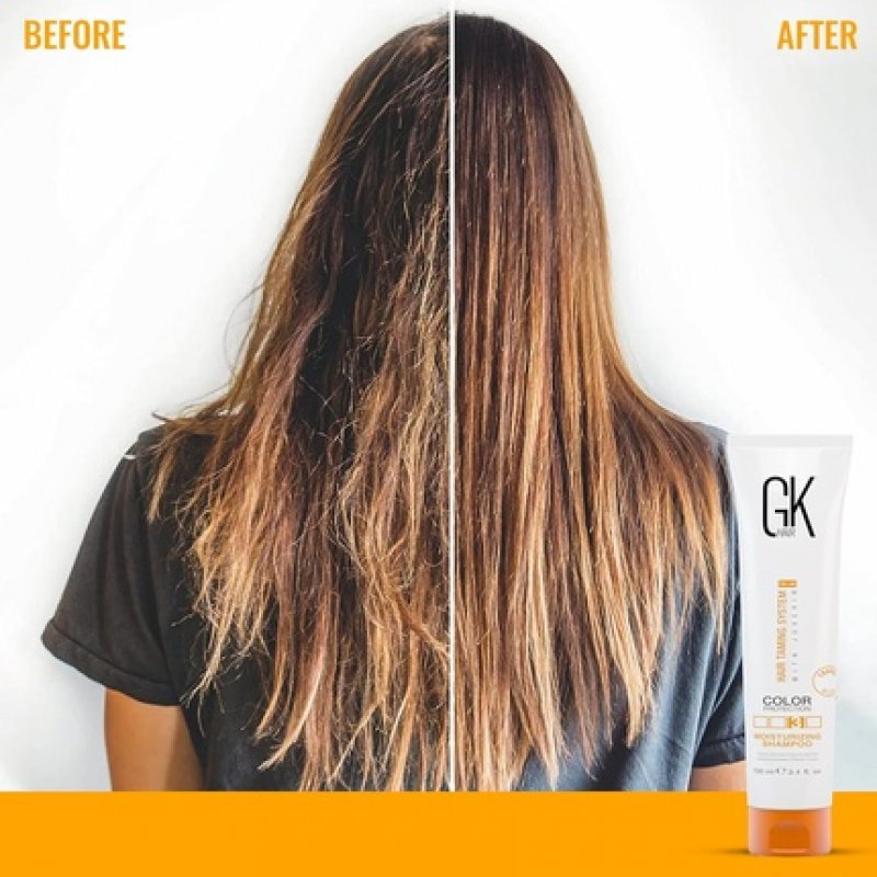 GK HAIR Global Keratin Moisturizing Shampoo 100ml/3.4 Fl Oz for Color Treated Dry Damaged Curly Frizzy Hair - Paraben