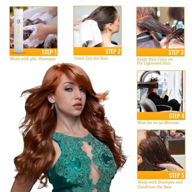 GK HAIR Global Keratin Professional Hair Color Cream Tube 3.4 Fl Oz/100ml