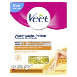 Veet Wax Beads with Beeswax for Electric Wax Warmers or Water Baths 230g with Wooden Spatula