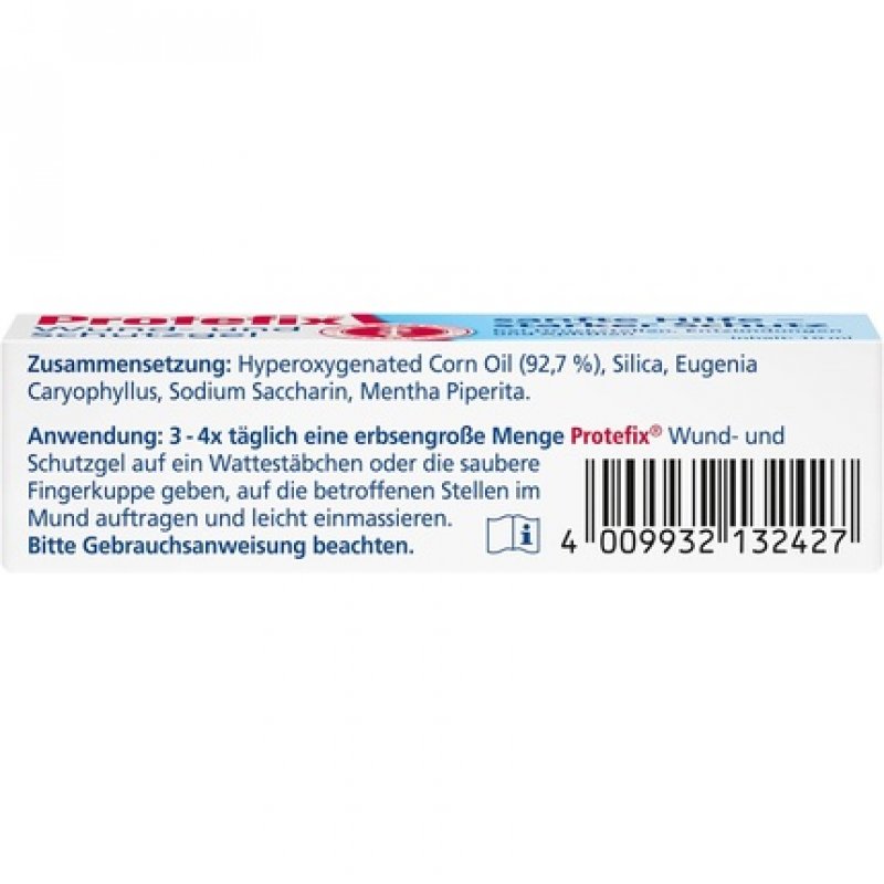 Protefix Wound & Protection Gel Gentle Help for Pressure Sores from Dentures or Braces 10ml Gel