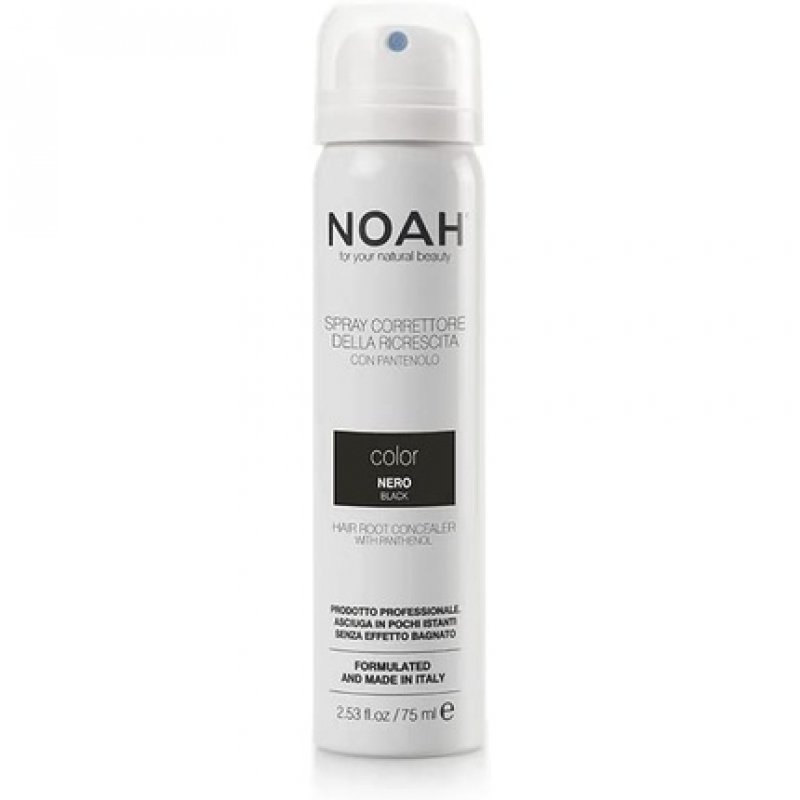 NOAH Hair Root Concealer with Vitamin B5 Black 75ml - Made in Italy - Cruelty Free, No SLS or Parabens - Nickel Tested