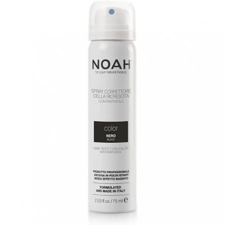 NOAH Hair Root Concealer with Vitamin B5 Black 75ml - Made in Italy - Cruelty Free, No SLS or Parabens - Nickel Tested