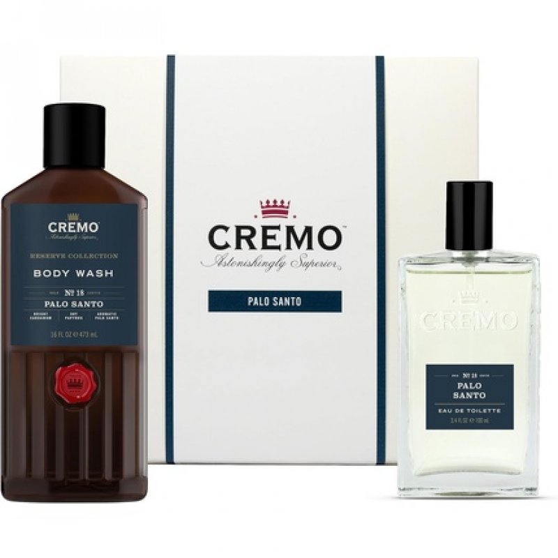 Cremo Palo Santo Gift Set for Men Eau de Toilette 100ml Body Wash 473ml Woody Fragrance