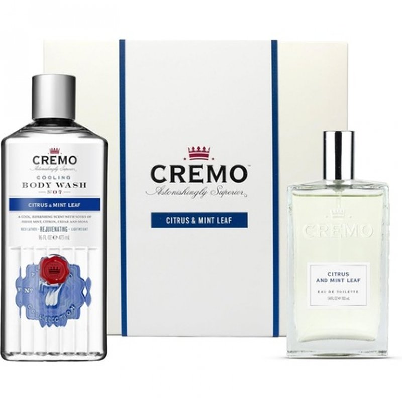 Cremo Citrus & Mint Leaf Gift Set for Men Eau de Toilette 100ml Body Wash 473ml