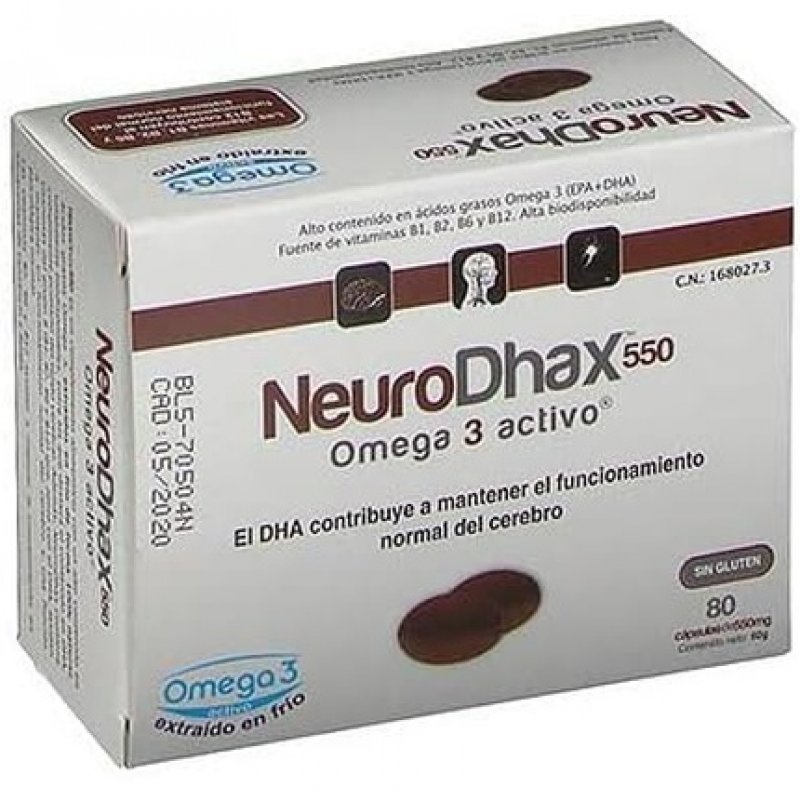 Epadhax Neurodhax Omega 3 550mg 80 Capsules
