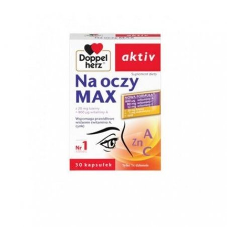 Doppelherz Healthy Eyes Max 30 Capsules Lutein Zeaxanthin VIT A E C ZINC