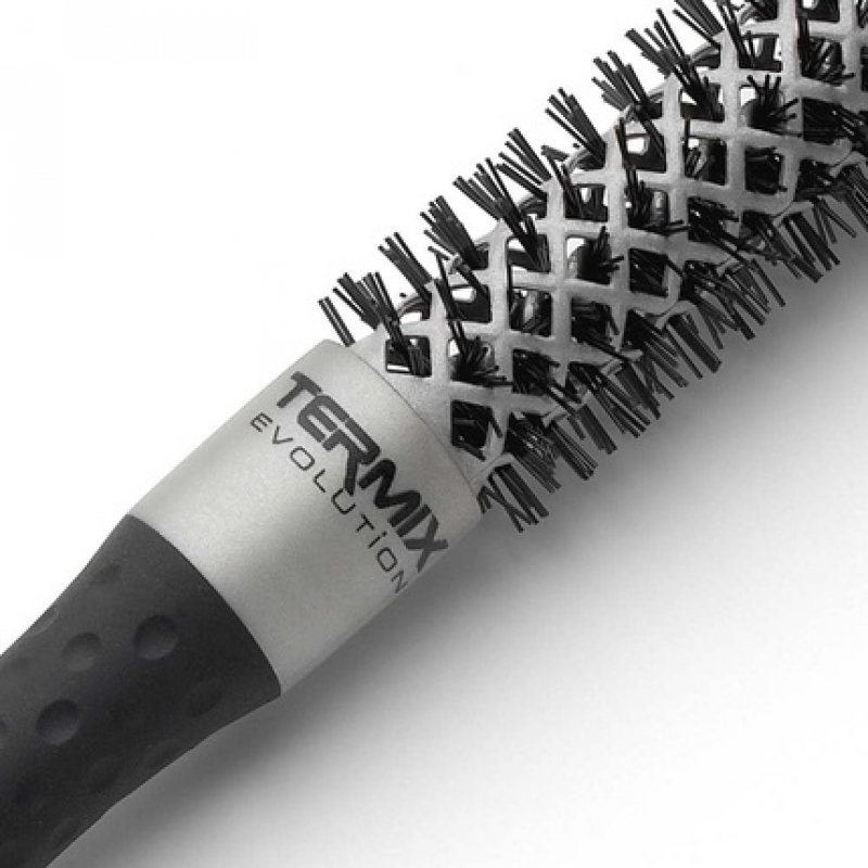 Termix Evolution Basic Hairbrush for Normal Hair with Ionized Bristles Black Gray 17mm