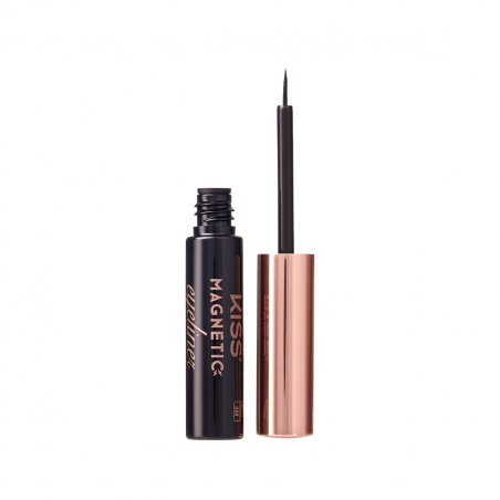 KISS Magnetic Lash Collection Magnetic Eyeliner Black Smudge Proof Biotin Infused with Precision Tip Brush