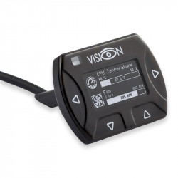 aqua computer compatible VISION Touch mit ext. USB-Kabel, IR, Temp.-Messung