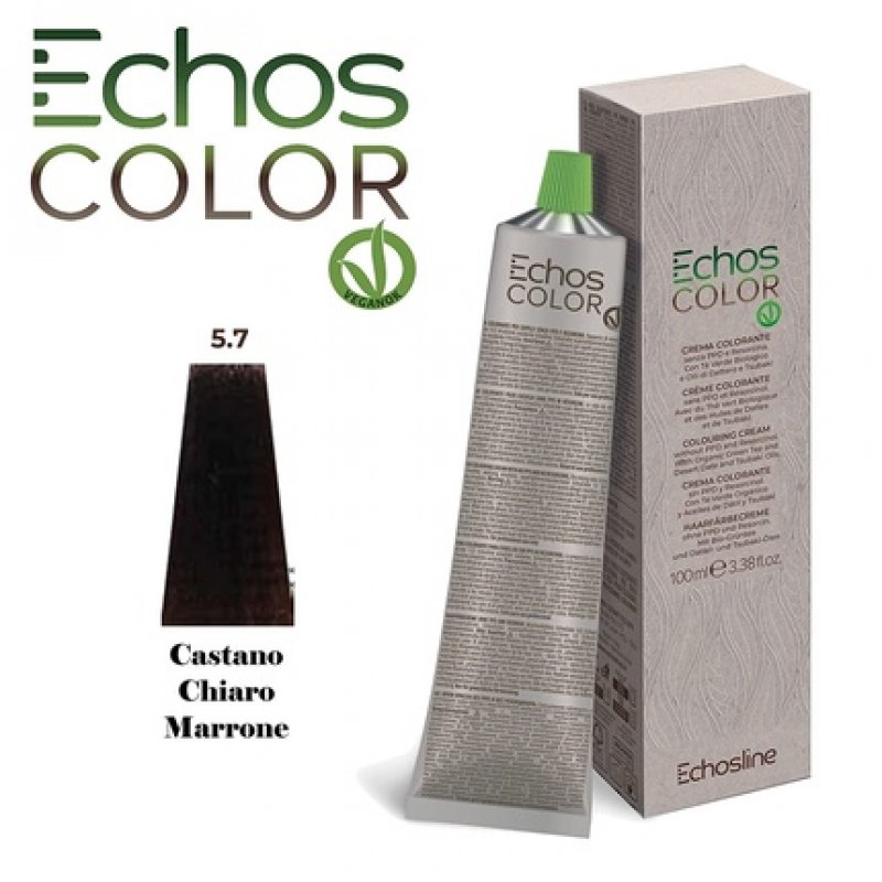 NEU Echos Color 5.7 Light Brown Brown Hair Color Cream without PPD and Resorcin 100ml