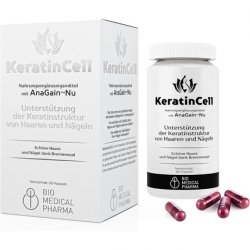 KeratinCell Hair Vitamins with Biotin, MSM, AnaGain Nu, Iron, Nettle Leaf Extract, L-Cysteine, DL-Methionine - Keeps