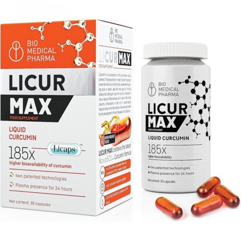 Turmeric Curcumin Licur Max 30 High Dose Novasol Micellar Curcumin