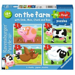 Ravensburger My First Puzzles - On the Farm Jeu de puzzle 2 pièce(s) Animaux