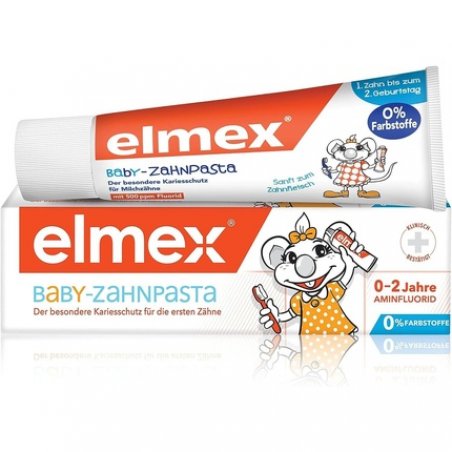 Elmex Baby Toothpaste 0-2 Years 50ml - Special Cavity Protection for Baby's First Teeth - Protects Tooth Enamel and is