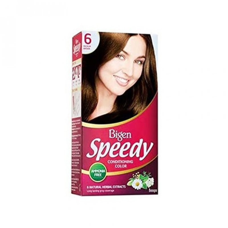 Bigen Speedy Conditioning Color No.6 Medium Brown with Natural Herbal Extracts
