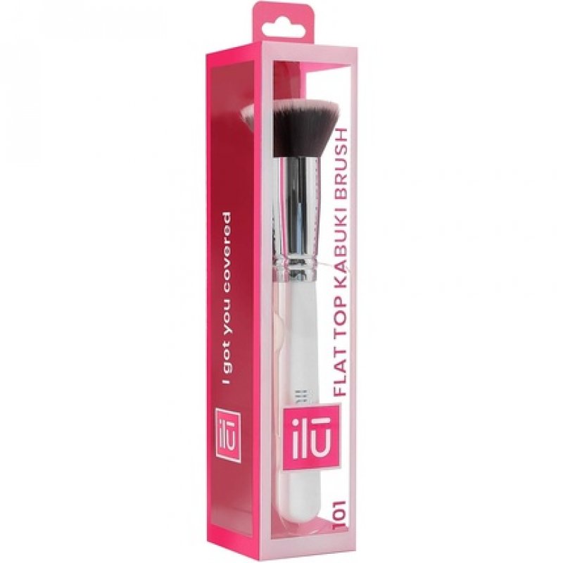 T4B 100 Series ILU Kabuki Flat Brush for Face Makeup White 101