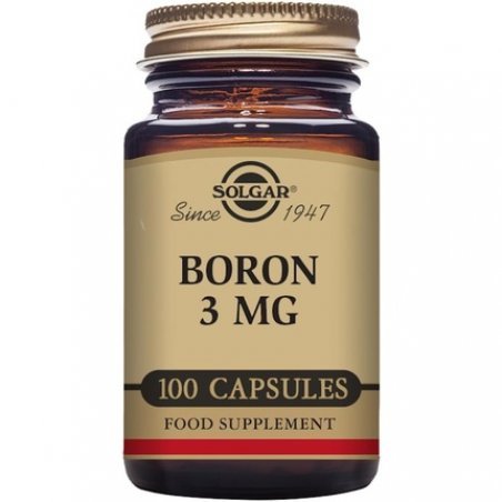 Solgar Boron 3mg Vegetable Capsules Food Supplement 100 Capsules