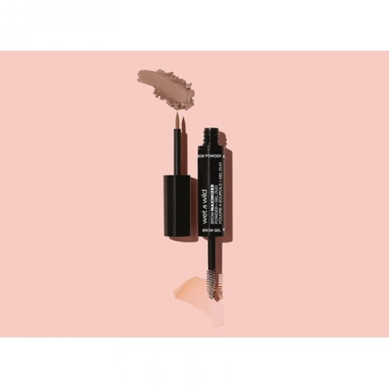 Wet 'n' Wild Brow Duo Eyebrow Gel and Powder to Shape Define and Fill Eyebrows Neutral Brown Shade