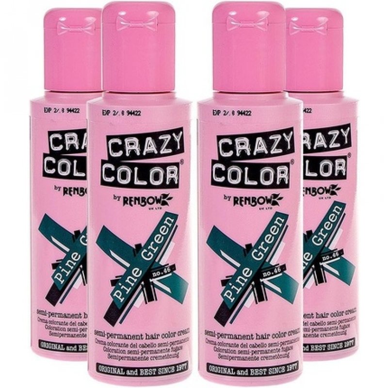 Renbow Crazy Colour Semi-Permanent Hair Colour Creams 100ml - Pack of 4