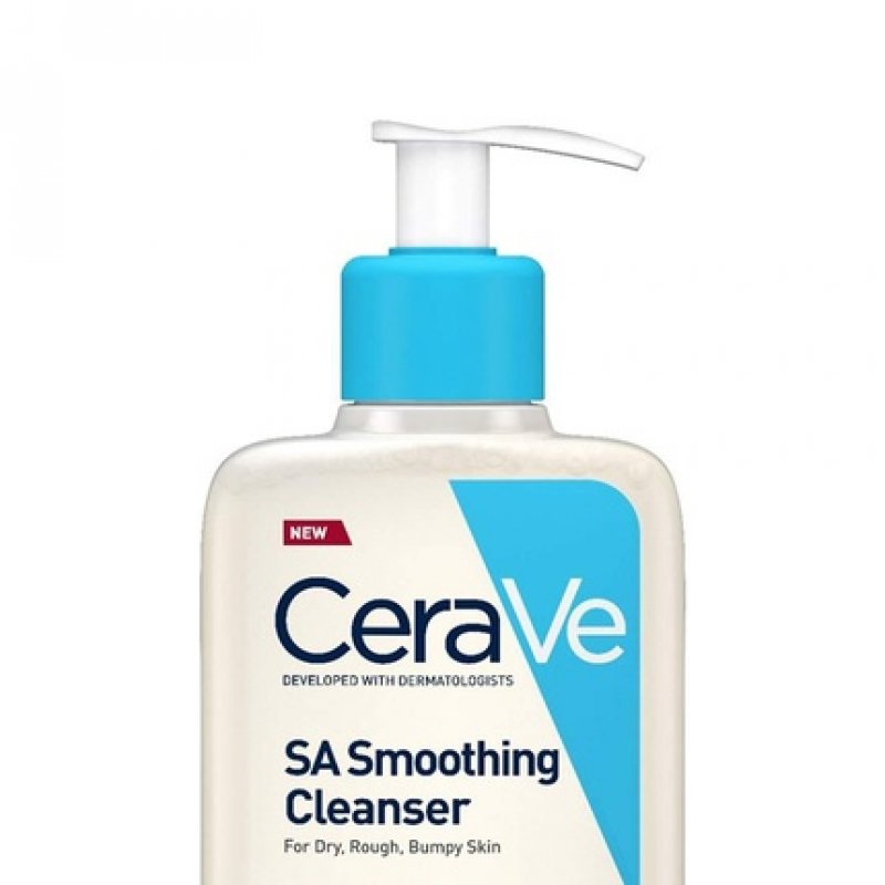 CeraVe SA Smoothing Cleanser 473ml Skincare with Salicylic Acid and Hyaluronic Acid for Dry and Blemish-Prone Skin