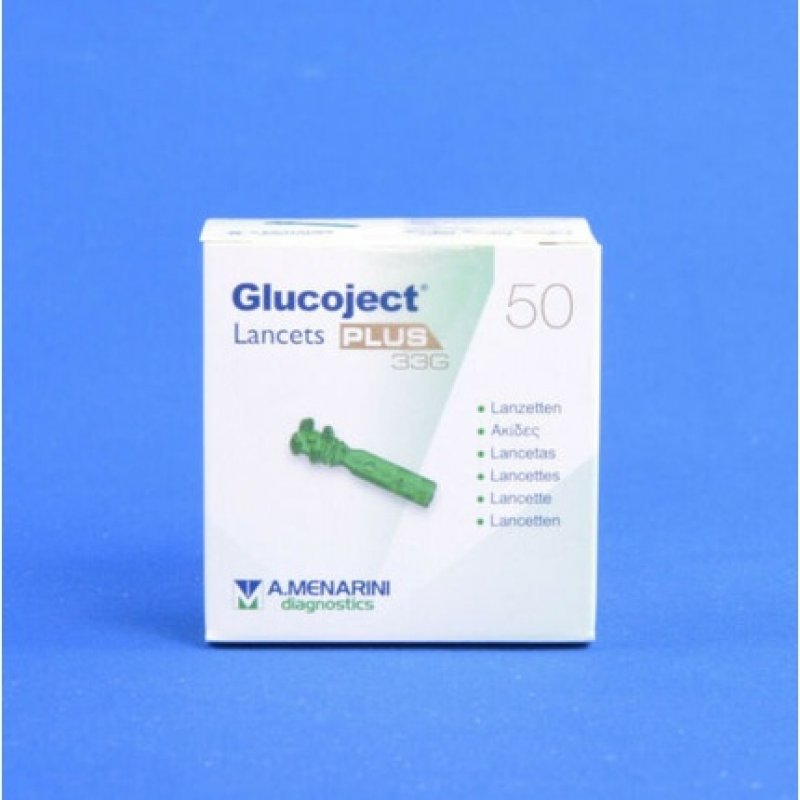 GlucoJect Lancets Plus 50 Sterile Lancets Berlin-Chemie PZN 03992373