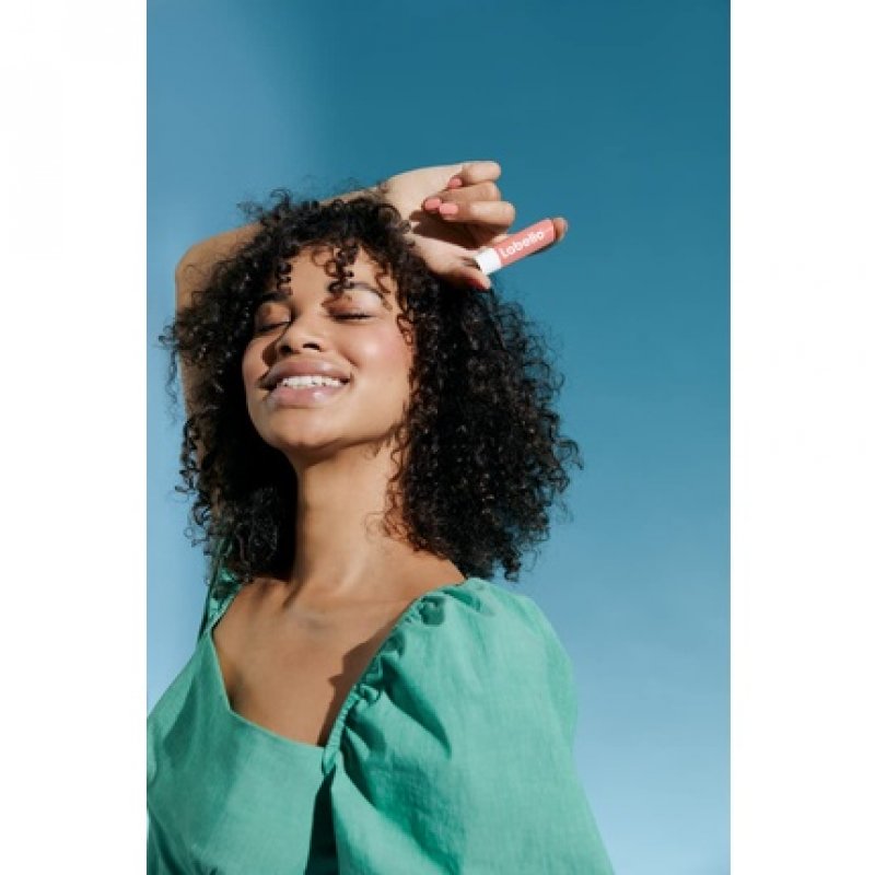 Labello Peach Shine Moisturizing Colored Lip Balm with Sweet Peach Flavor