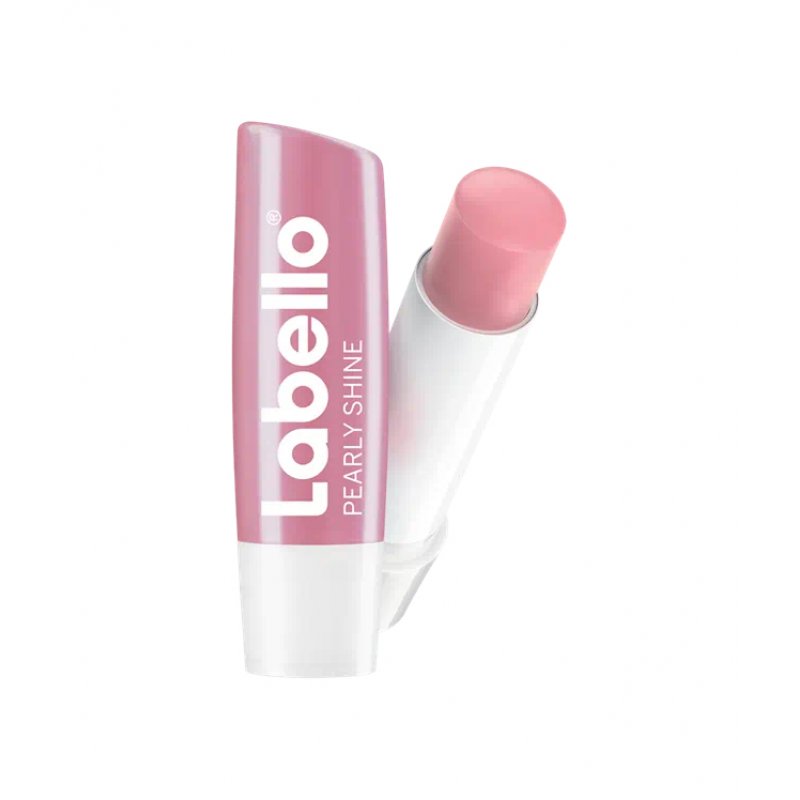 Labello Pearly Shine Lip Balm 4.8g Moisturizing Lip Balm with Pearl and Silk Extracts 24 Hour Moisture
