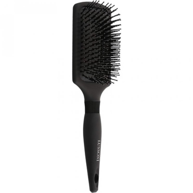 TB Tools for Beauty Lussoni Professional Styling Hairbrush Detangling Brush Black for Thin Hair