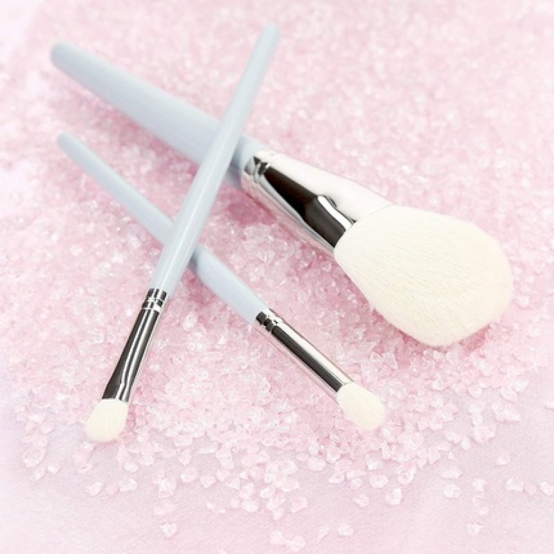 T4B MIMO Bamboo Makeup Brush Set with Travel Size and Travel Bag Blue 6 Pieces