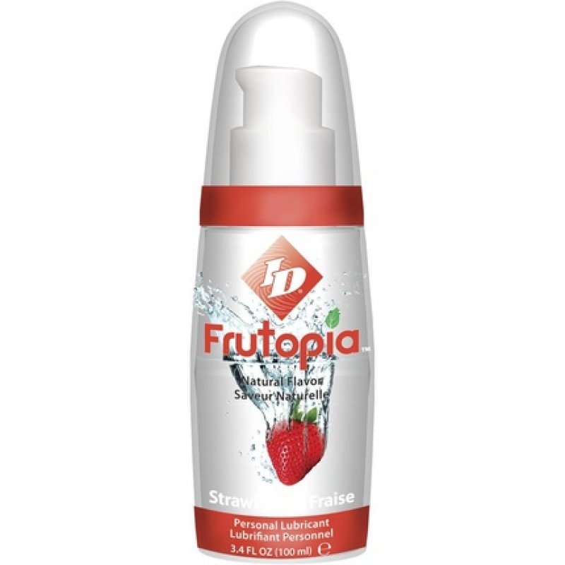 ID Frutopia Strawberry Flavored Water Based Personal Lubricant 3.4 Fl Oz Bottle